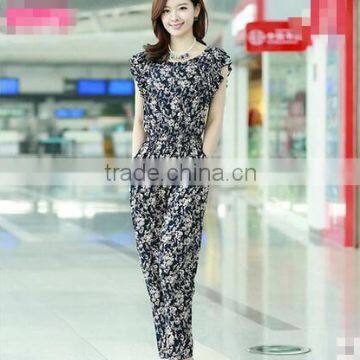 Show Thin Printed Chiffon Jumpsuits Summer Clothes Pants Female Leisure Trousers photo-2