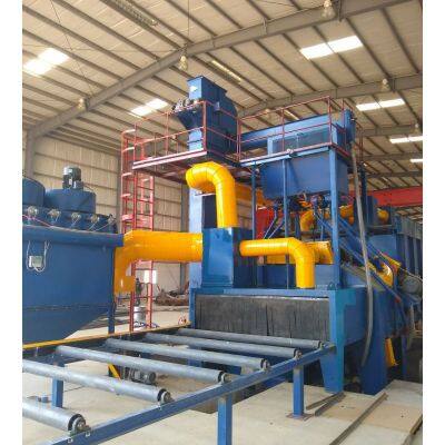 Automatic Direct Shot Blasting Machine Customized Frame H-beam H-beam Drum Conveyor Shot Blasting Machine photo-1