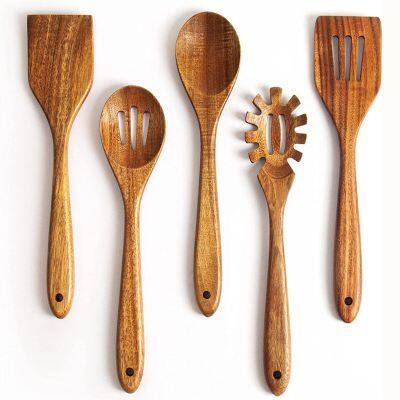 Kitchenware,Wholesale Acacia Wood Cooking Utensil Set Bamboo Wood Tools
