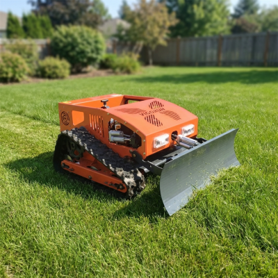 Vigorun Industrial 4-Stroke Self-Propelled Remote Operated Track-mounted Brush Cutter With Snow Plow Single Cylinder