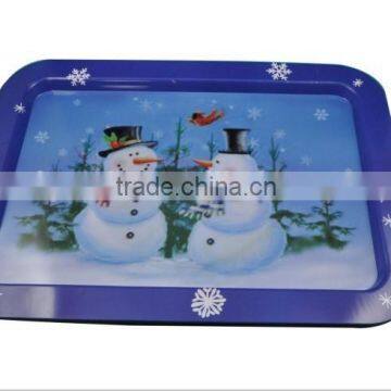 Christmas CMYK Printing Metal Tin Tray, Metal Plate Tray photo-3