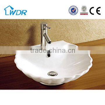 Hotel popular healthy corner wholesale made to order shell shape bathroom wash basin