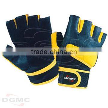 Custom logo weight lifting gloves with neoprene wraps