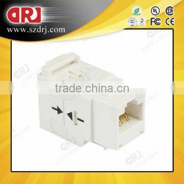 180 degree White CAT5e UTP Rj45 Keystone Jack