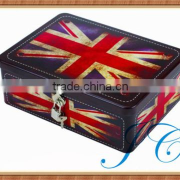 High quality waterproof metal candy tin box for gift with lock