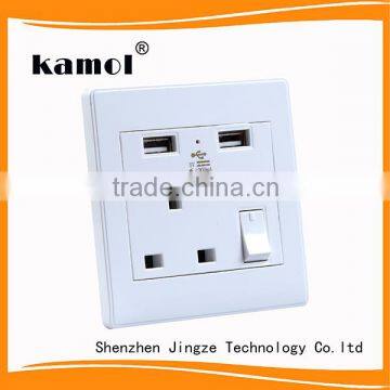 110-240V 16A UK Usb Wall Socket OEM Stickers for Ipad Iphone High Speed photo-5
