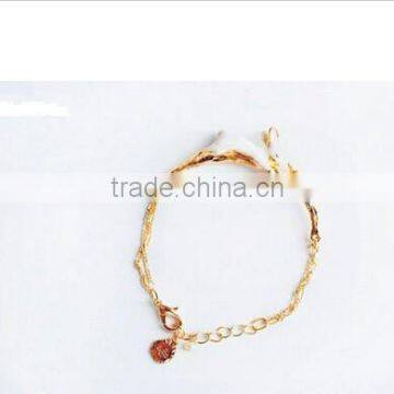 White Color Gold Chain Women's Fashion Metal Rabbit Pearl Bracelets For Women Bohemian Party Anniversary Bracelets Bangles