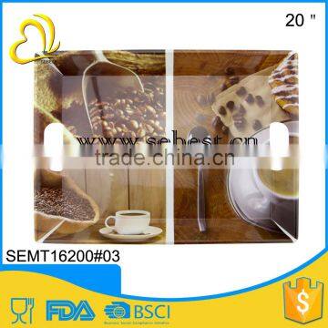 service foremost coffee square melamine extra large plastic tray