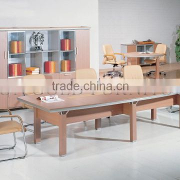 Wholesale Oak Color Meeting Desk Long Oval Conference Table (SZ-MT088)