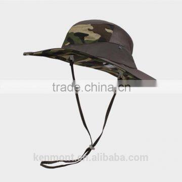 Hot sale Custom Made Camo Fisherman Bucket Hat With String