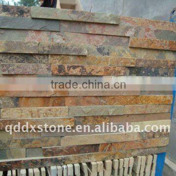 cheap rusty yellow cultured stone wall cladding