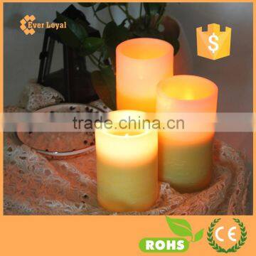 Home Decoration Multicolor LED Candles with Remote Control and Timer Set of 3 Votive Candles