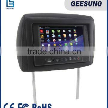 7 inch car headrest monitor / taxi headrest advertising monitor