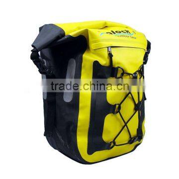 fashion yellow pvc waterproof bag for bike