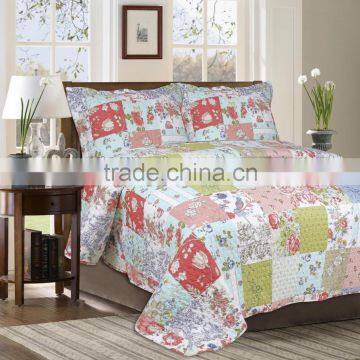 Simple Canada Style Winter Patchwork Linen Cotton Quilt