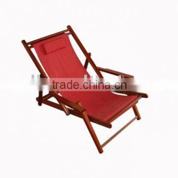 Wooden folding beach chair