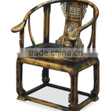 Wholesale antique solid wood hand carved black arm chair                        
                                                Quality Choice