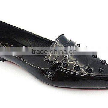 latest pointed toe flat shoes with rivet