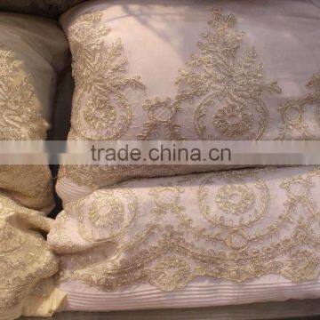 Bed cover 8pcs set beaded bedding set