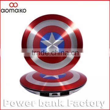 The Shield of Captain America Ultra Thin Li-polymer Battery Power Bank Factory Supply Captain America Power Bank photo-5