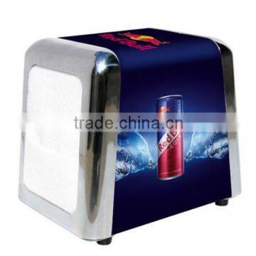 Trapezoid Tin Napkin Dispenser, Metal Napkin Holder