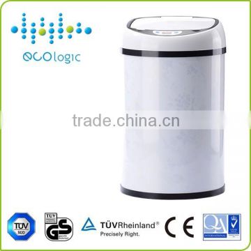 12L abs waste bins, easy to set up plastic indoor trash cans