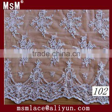 wholesale new design white bridal lace fabric