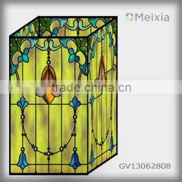 GV13062808 china wholesale tiffany style stained glass vases for home decoration