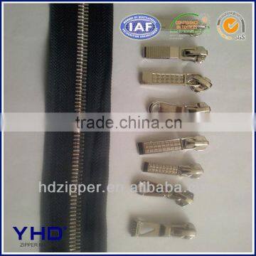 plated slider zipper