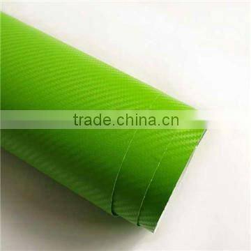 High Quality 3D Green Texture Carbon Fibre Vinyl Twill Car Wrap Sticker Bubble Free