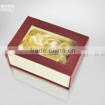 Custom display jewellery gift packaging box with clear lid