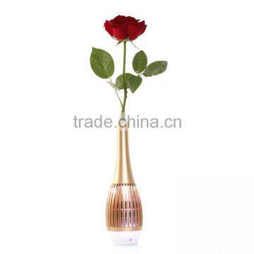 High Qaulity Vase Shape Changing Colorful LED Metal Bluetooth Stereo Speaker