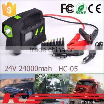 ce fcc rohs approved 24000mah 24V small jump Starter Emergency battery charger