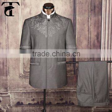 Grey short sleeve men shirt men safari shirt