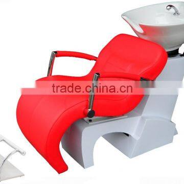 hot sale simple spa salon beauty shampoo chair with advanced design;RED SHINING COLOR