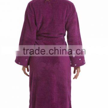 Wholesale Warm Soft Breathable Printed Women's Fleece Bathrobe photo-3