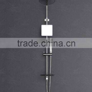 Shower system with rain showerhead, handshower & mirror (Model: Cebien 'Shower Flower Basic')
