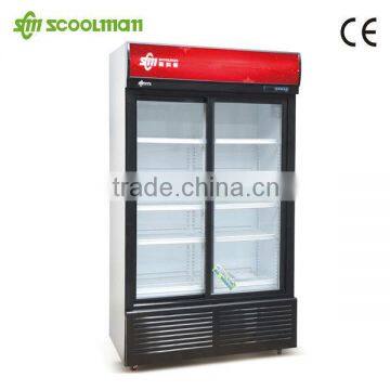 Sliding door commercial display refrigerator