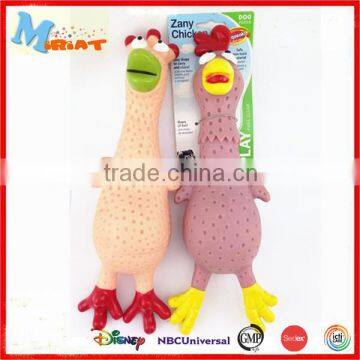 Custom Made Shrilling Scream Squeeze Plastic Chicken Toy