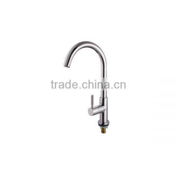 Wholesale Price Contemporary Bibcock Gooseneck Chrome Brass Kitchen Tap China Supplier