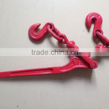 Red painted lever type chain load binder