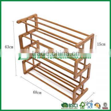 Fuboo bamboo shoes rack/ shoes shelf with 4 tier