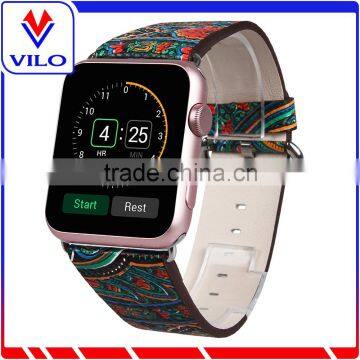 Leather watch strap accessory for apple watch band