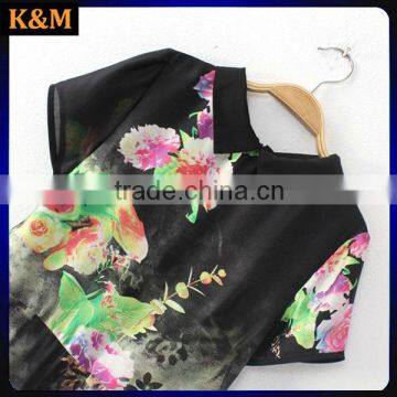 Ladies Shirt Dress Digital Print Dress Chiffon Dres for Women photo-3