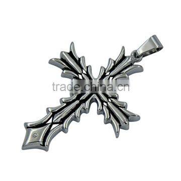 Fancy Jewelry Wholesale JCN0325 Unisex Stainless Steel Cross Necklace Pendant photo-4