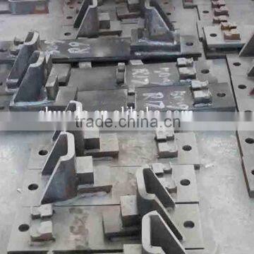 railroad track turnout tie plate