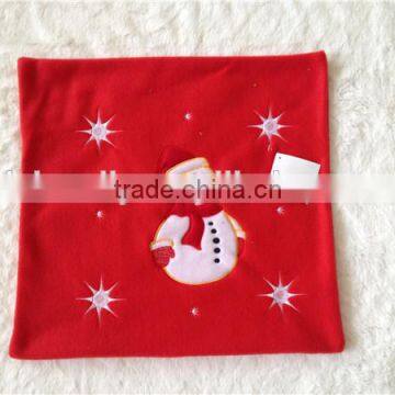 snowman embroidery Christmas holiday cushion cover