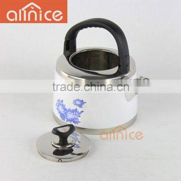 Customised Any Color Like White/purple New Design Color Painting 4L/5L Kettle With Flower Applique photo-6