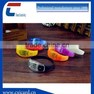 Made in Shenzhen colored silicone led lighted wristband