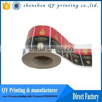 Printing food bottle label food grade label stickers, custom food grade label